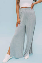 Load image into Gallery viewer, Side Slits Wide Leg High Waist Pants