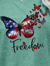 Load image into Gallery viewer, FREEDOM Butterfly Graphic Short Sleeve Tee