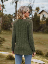 Load image into Gallery viewer, Ribbed Round Neck Long Sleeve Tee