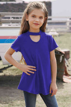 Load image into Gallery viewer, Girls Cutout Short Sleeve T-Shirt