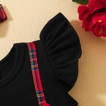 Load image into Gallery viewer, Plaid Bow Detail Round Neck Dress