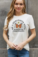 Load image into Gallery viewer, Simply Love Full Size BE A BEAUTIFUL SOUL RADIATE POSITIVITY Graphic Cotton Tee
