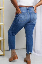 Load image into Gallery viewer, RISEN Full Size Frayed Hem Distressed Cropped Jeans