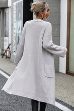 Load image into Gallery viewer, Dropped Shoulder Long Sleeve Cardigan with Pocket