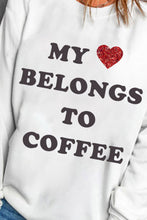 Load image into Gallery viewer, Sequin Letter Graphic Long Sleeve Sweatshirt