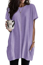 Load image into Gallery viewer, Side Pockets Short Sleeve Tunic Top