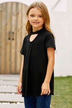 Load image into Gallery viewer, Girls Cutout Short Sleeve T-Shirt