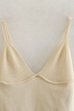 Load image into Gallery viewer, Ribbed V-Neck Cami and Skirt Set