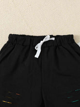 Load image into Gallery viewer, Slogan Print Round Neck Top and Shorts Set
