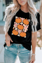 Load image into Gallery viewer, Pumpkin Flower Square Graphic Tee