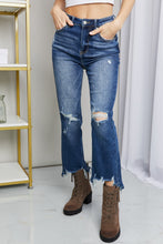 Load image into Gallery viewer, RISEN Full Size Frayed Hem Distressed Cropped Jeans