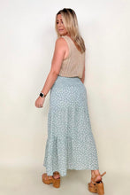 Load image into Gallery viewer, Heyson Smocked Waist Ditsy Floral Midi Skirt with Slit