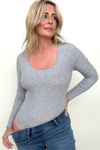 Load image into Gallery viewer, Fawnfit Ribbed Built-In Bra Long Sleeve Bodysuit