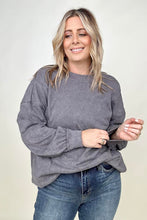 Load image into Gallery viewer, Twist Detail Reversible Oversized Sweatshirt With Pockets