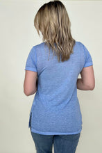 Load image into Gallery viewer, Zenana Washed Melange Burnout Scoop V-Neck Top