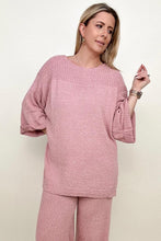 Load image into Gallery viewer, Umgee Wide Sleeve Knit Sweater With Side Slits