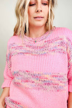 Load image into Gallery viewer, Multicolor Striped 3/4 Sleeve Loose Knit Sweater
