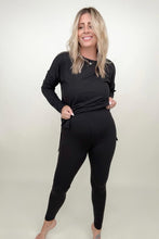 Load image into Gallery viewer, Zenana Brushed Microfiber Long Sleeve Top And Legging Set