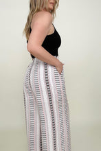 Load image into Gallery viewer, Geo Stripe Smocked Waist Wide Leg Pants