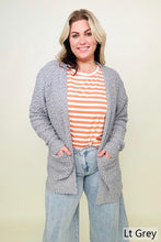 Load image into Gallery viewer, Zenana Long Sleeve Popcorn Sweater Cardigan with Pockets