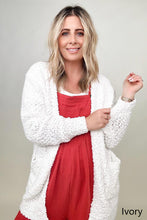 Load image into Gallery viewer, Zenana Long Sleeve Popcorn Sweater Cardigan with Pockets