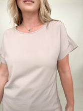 Load image into Gallery viewer, Zenana Rolled Sleeve Boat Neck Top
