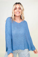 Load image into Gallery viewer, Petal Dew Round Neck Light Knit Sweater