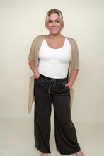Load image into Gallery viewer, Mineral Washed Drawstring Retro Wide Leg Pants