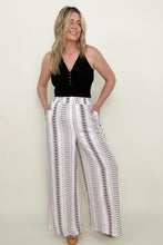Load image into Gallery viewer, Geo Stripe Smocked Waist Wide Leg Pants