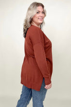 Load image into Gallery viewer, Zenana Hi-Low Hem V Neck Knit Top