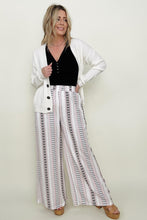 Load image into Gallery viewer, Geo Stripe Smocked Waist Wide Leg Pants