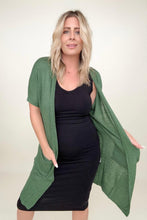 Load image into Gallery viewer, Shorts Sleeve Light Knit Dolman Cardigan