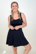 Load image into Gallery viewer, Fawnfit 3 in 1 Athleisure Mini Tank Dress with Built-in Bra & Shorts