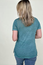 Load image into Gallery viewer, Zenana Washed Melange Burnout Scoop V-Neck Top