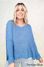 Load image into Gallery viewer, Petal Dew Round Neck Light Knit Sweater