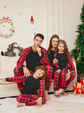 Load image into Gallery viewer, Full Size Raglan Sleeve Top and Plaid Pants Set