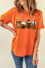 Load image into Gallery viewer, Horror Coffee Pumpkin Spice Halloween Graphic Tee