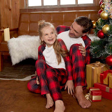 Load image into Gallery viewer, Raglan Sleeve Top and Plaid Pants Set