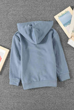 Load image into Gallery viewer, Girls Zip-Up Drawstring Hooded Jacket with Pockets