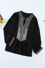 Load image into Gallery viewer, Long Sleeves Front Embroidery Blouse