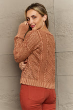 Load image into Gallery viewer, HEYSON Soft Focus Full Size Wash Cable Knit Cardigan