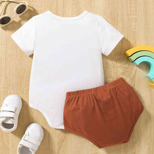 Load image into Gallery viewer, Round Neck Rainbow Shape Bodysuit and Shorts Set