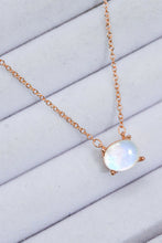 Load image into Gallery viewer, Geometric Moonstone Pendant Necklace