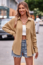 Load image into Gallery viewer, Textured Dropped Shoulder Longline Shirt