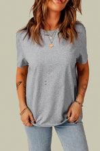 Load image into Gallery viewer, Distressed Round Neck Tee