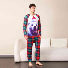 Load image into Gallery viewer, Graphic Round Neck Top and Plaid Pants Set