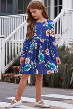 Load image into Gallery viewer, Girls Floral Long Sleeve Dress with Pockets