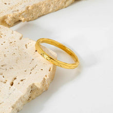 Load image into Gallery viewer, Texture 18K Gold Plated Ring (With Box)