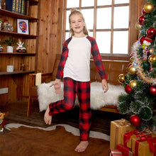 Load image into Gallery viewer, Raglan Sleeve Top and Plaid Pants Set