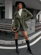 Load image into Gallery viewer, Double Take Zip-Up Collared Teddy Jacket